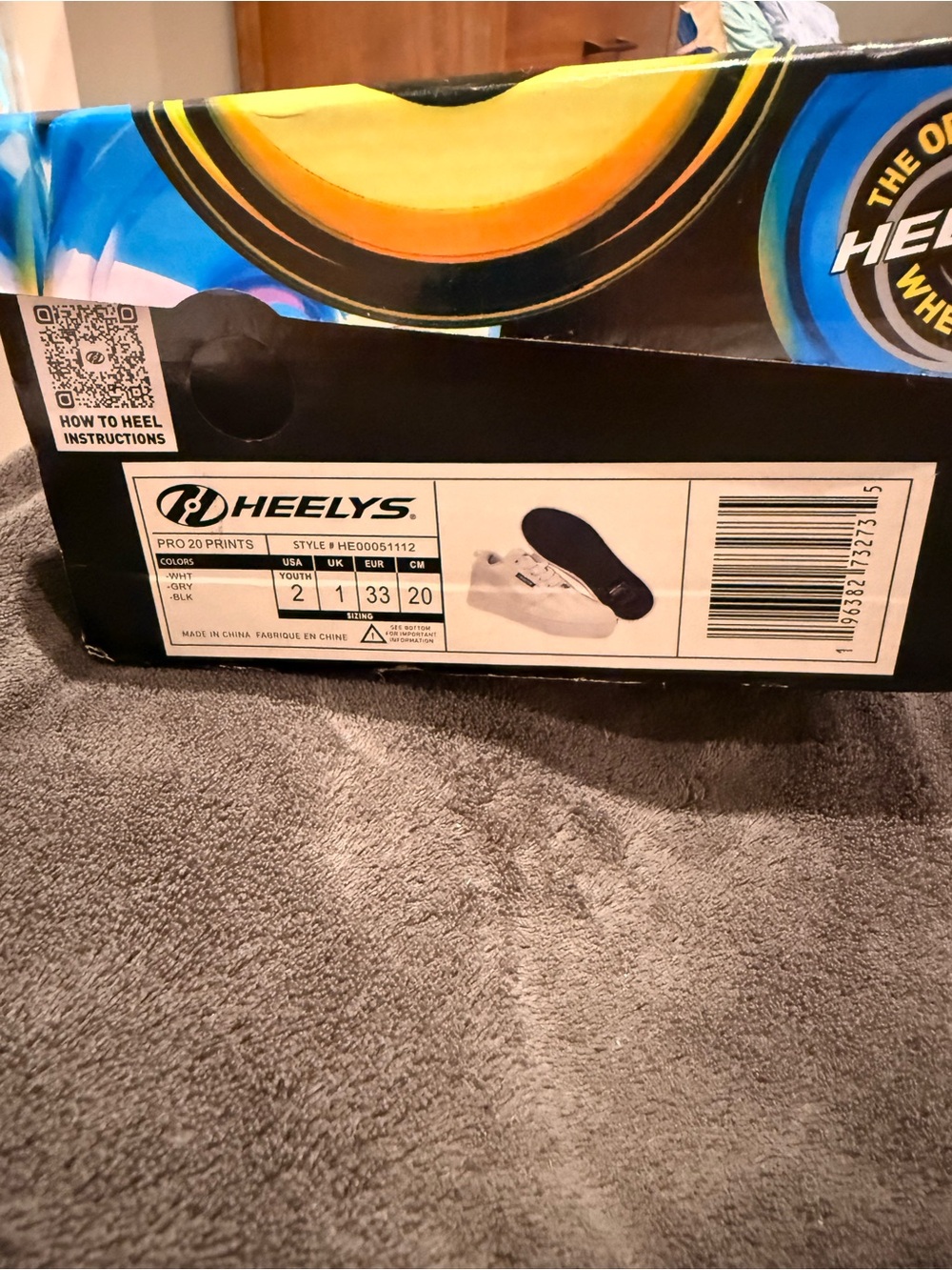 Heelys White and Black Youth Wheelie Shoes